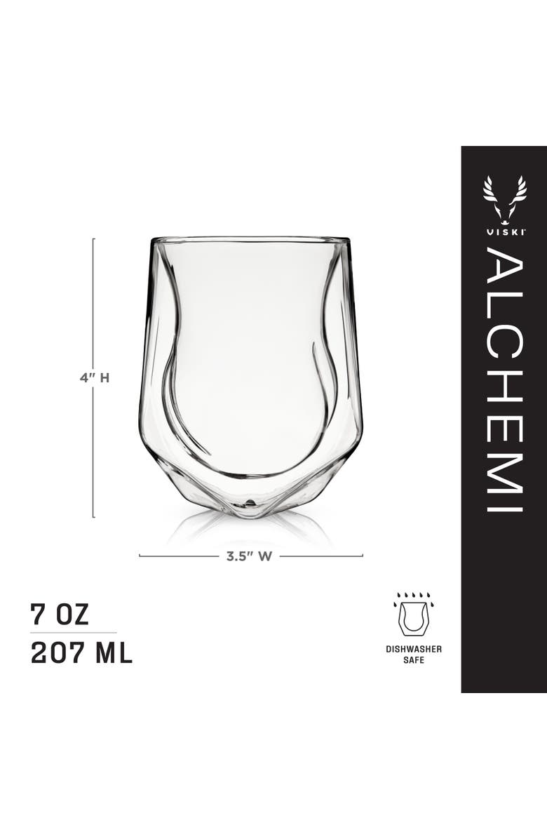 Viski Alchemi Double Walled Aerating Tumbler, Alternate, color, Clear