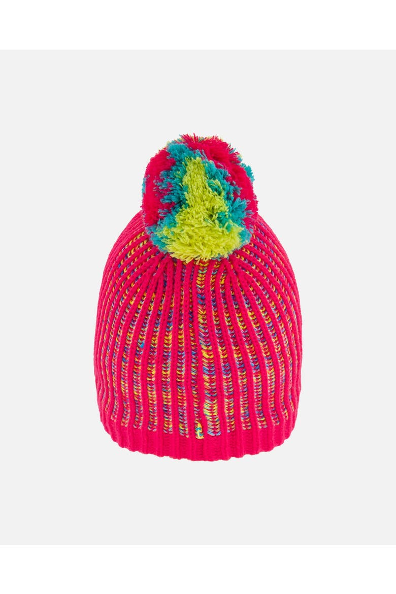 Girl's Knit Hat Pink And Multicolor, Alternate, color, Pink & Rainbow