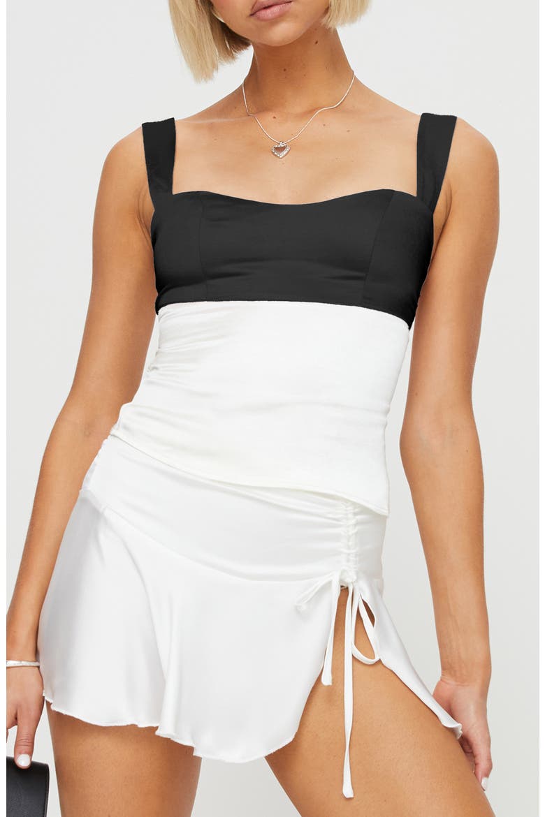 Chantell Colorblock Tank, Main, color, BLACK/ CREAM