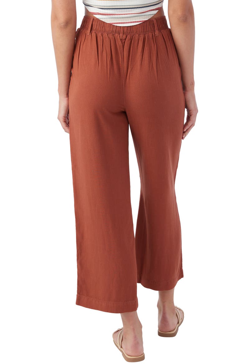 Rowan Wide Leg Crop Pants, Alternate, color, RUSTIC BROWN