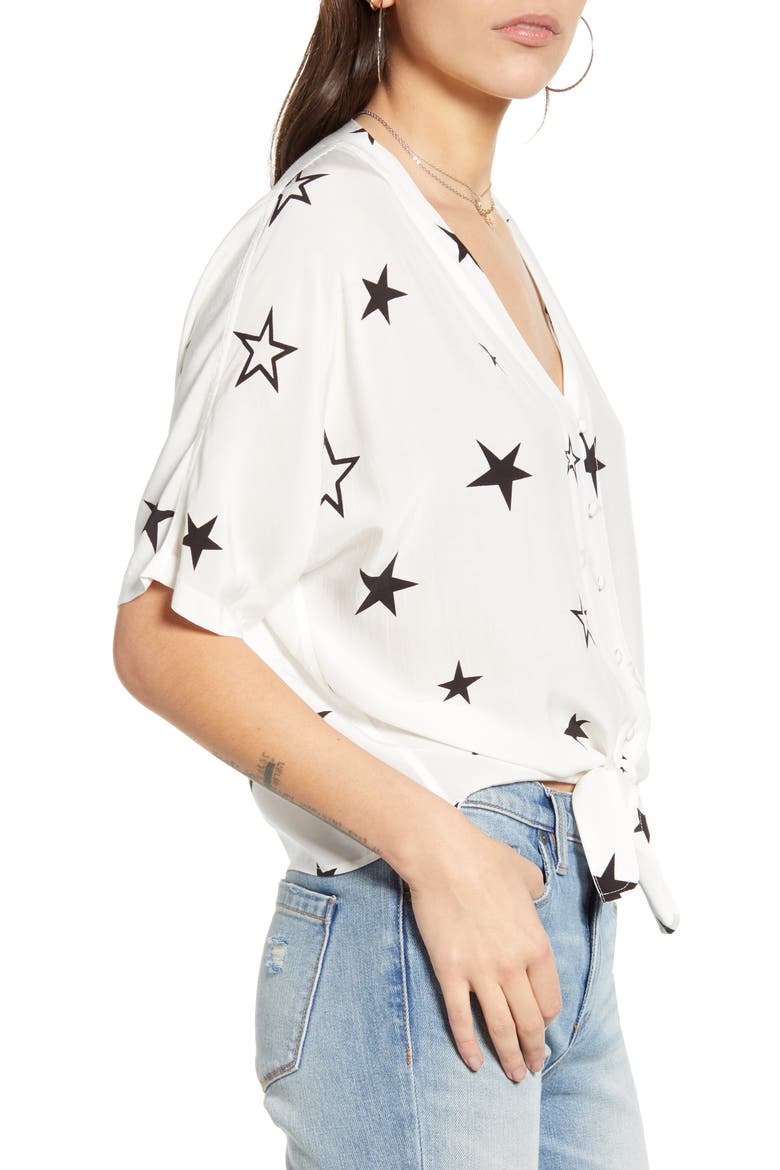 Thea Tie Hem Shirt, Alternate, color, STELLAR