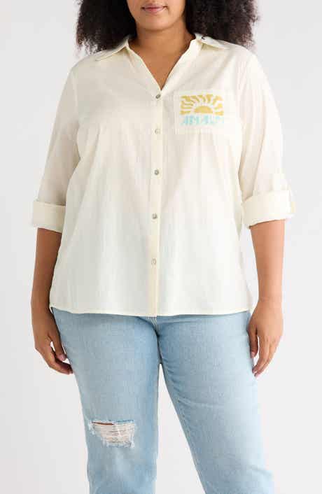 Postcard Tunic Button-Up Shirt