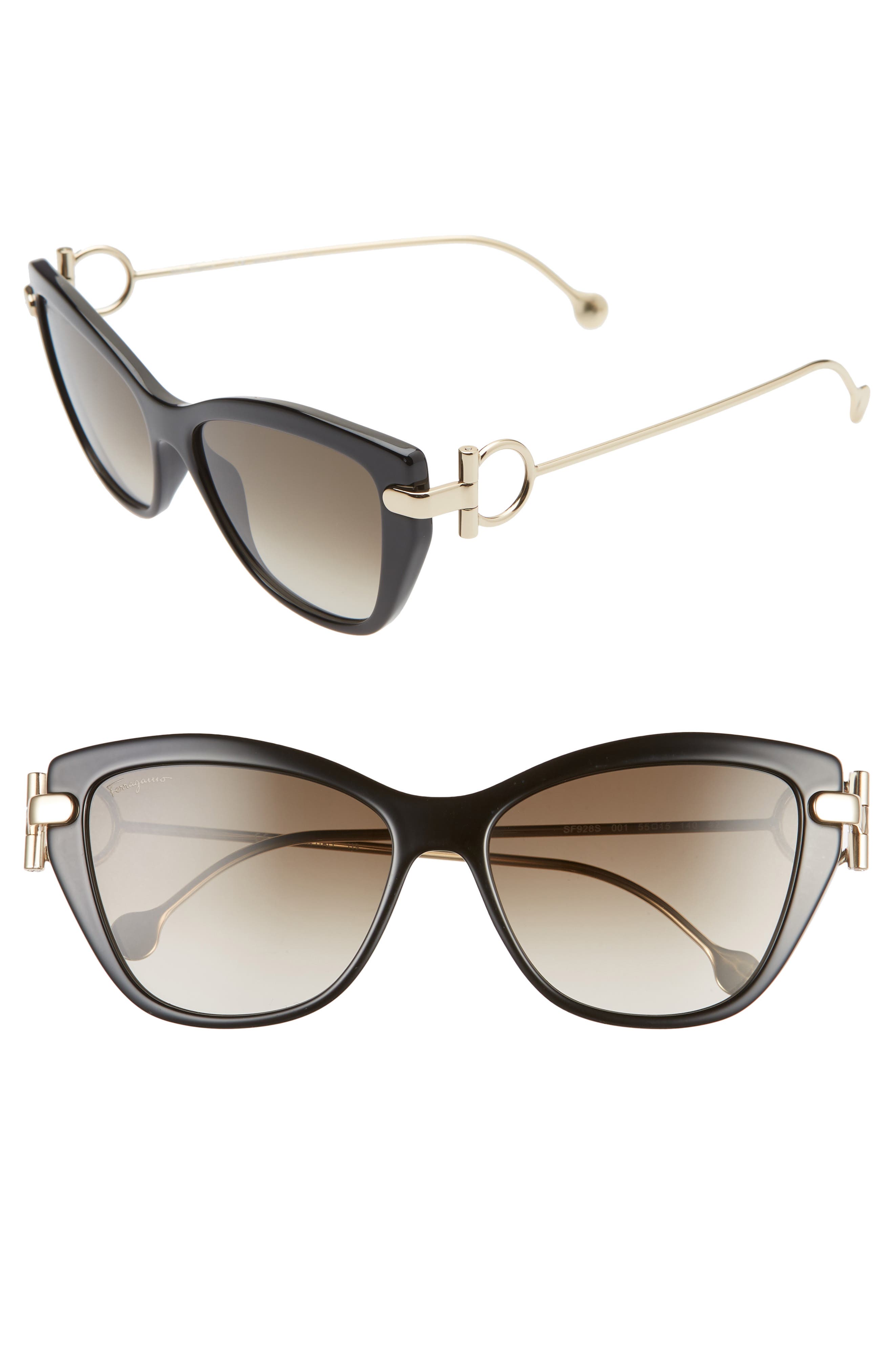 FERRAGAMO 55mm Cat Eye Sunglasses
