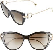 FERRAGAMO 55mm Cat Eye Sunglasses