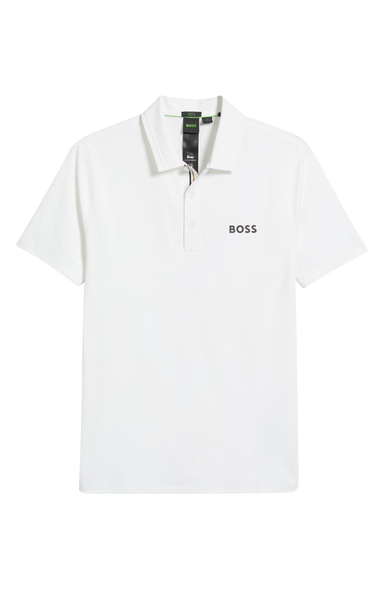 BOSS Patteo Slim Fit Active Polo, Alternate, color, White