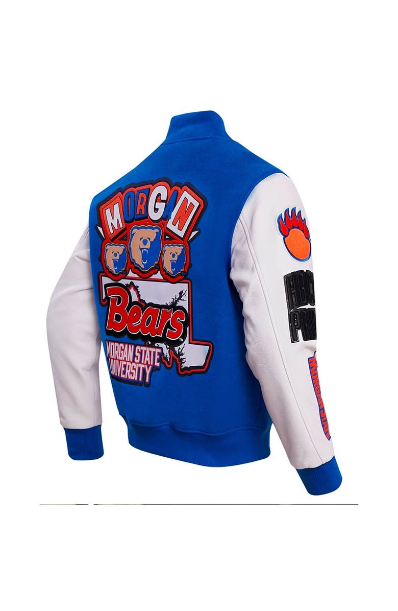 PRO STANDARD Men's Pro Standard Royal Morgan State Bears Homecoming Varsity Full-Snap Jacket, Alternate, color, 