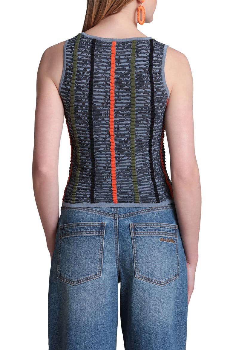 Stitch Stripe Sleeveless Top, Alternate, color, BLUE MULTI