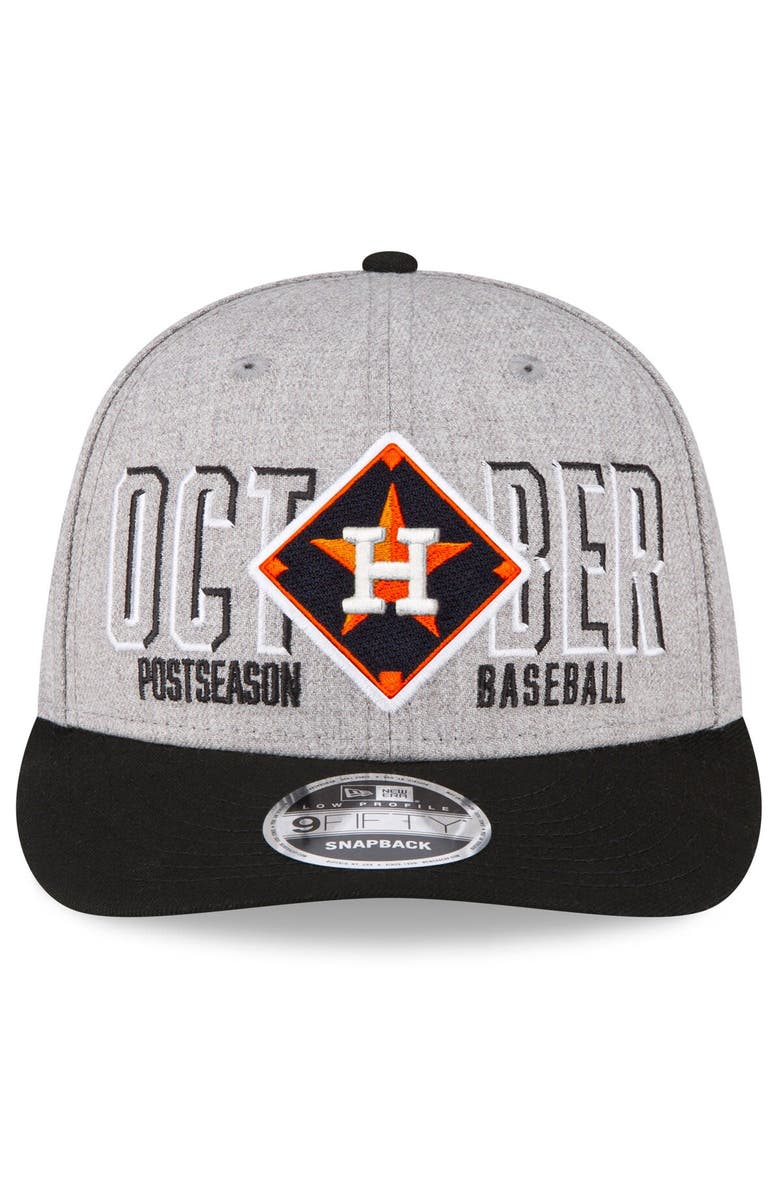 New Era Men's New Era Gray Houston Astros 2023 Division Series Winner Locker Room Low Profile 9FIFTY Snapback Hat, Alternate, color,
