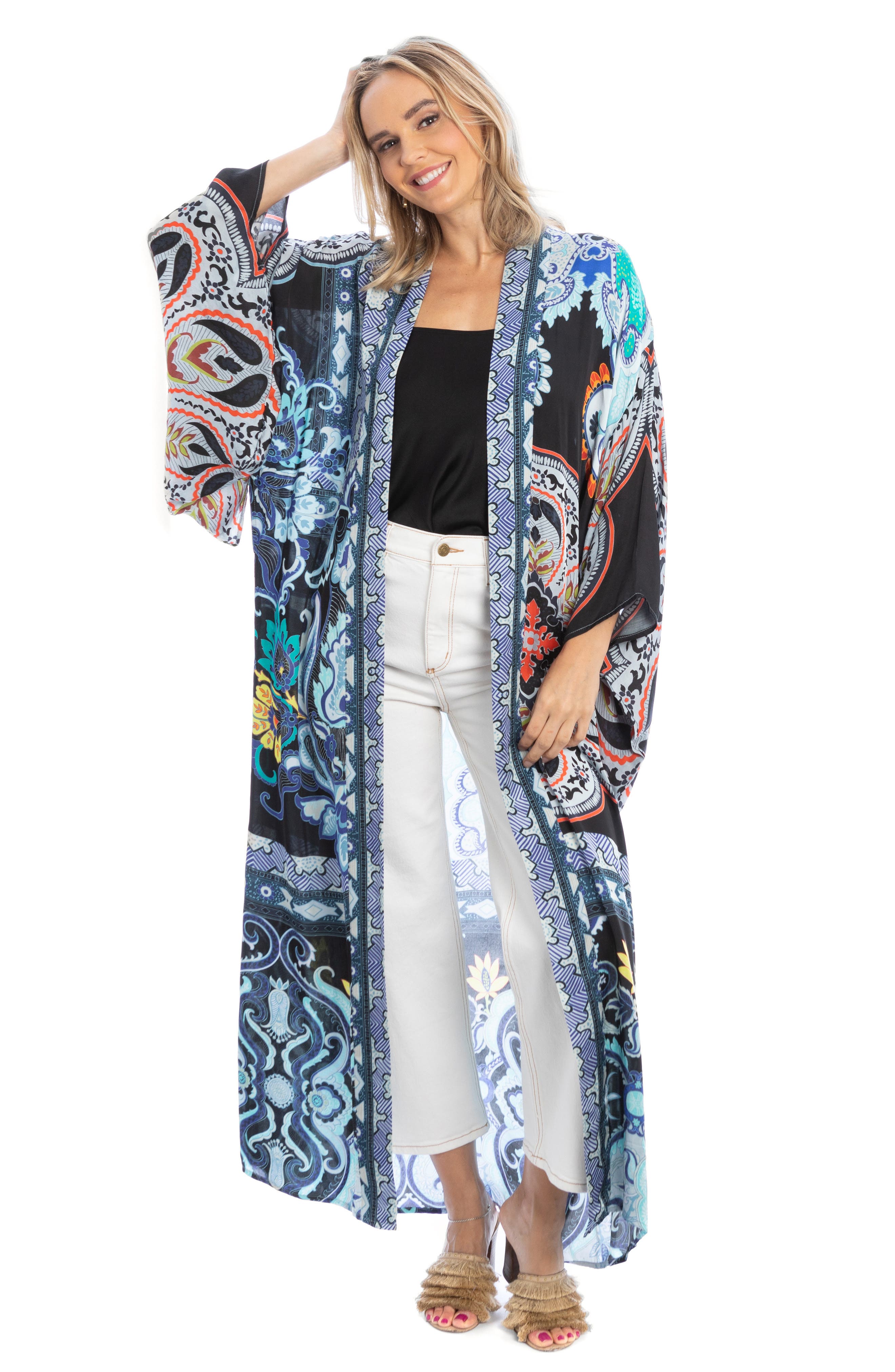 SAACHI Paisley Longline Ruana