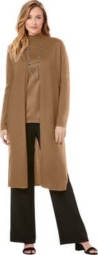 Jessica London Carefree Cashmere Duster Sweater