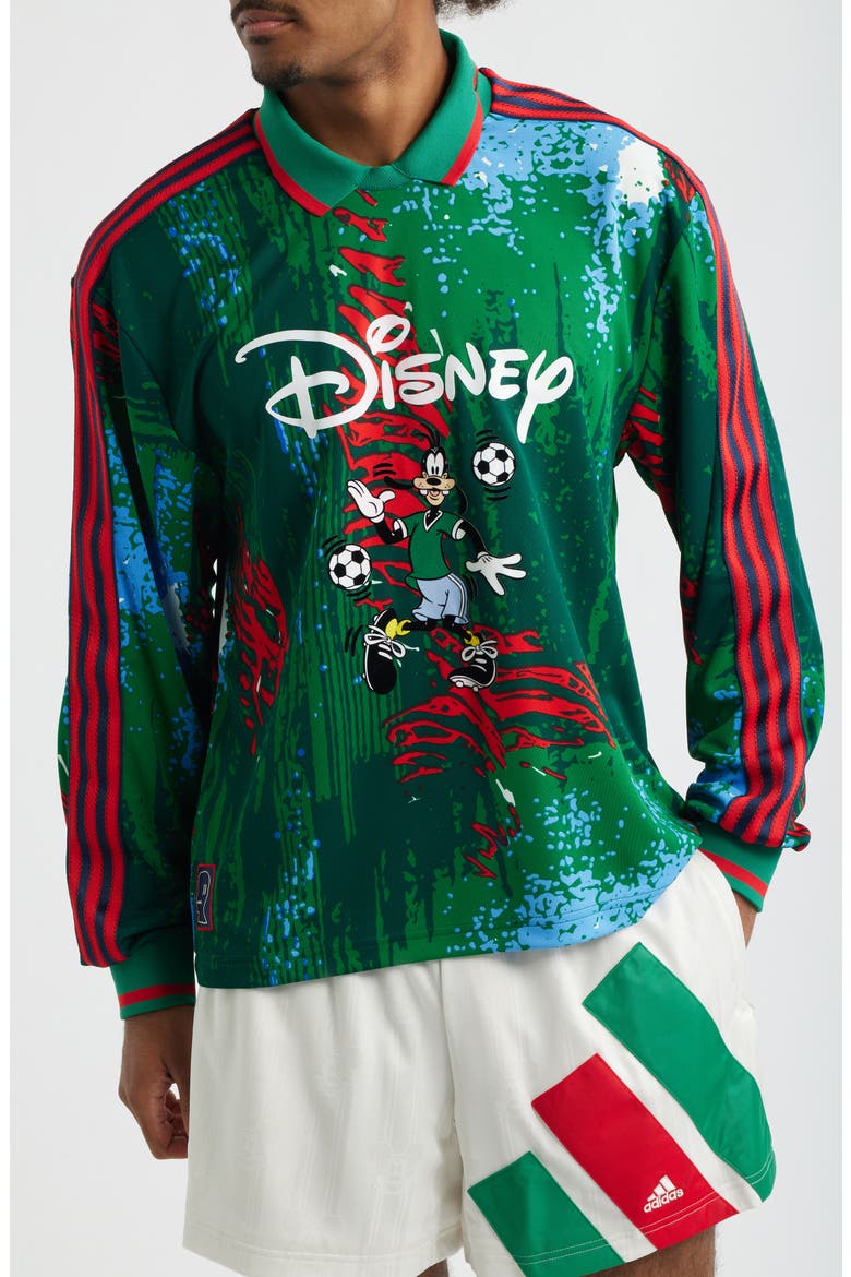 x Brain Dead Disney Long Sleeve Jersey, Main, color, RED/ BOLD GREEN/ BLUE