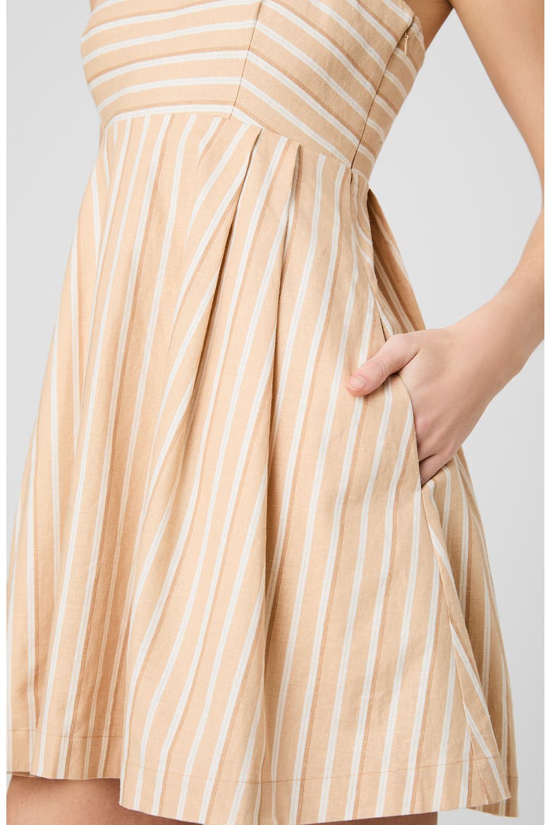 Stripe Linen Blend Minidress, Alternate, color, SANDLOT STRIPE