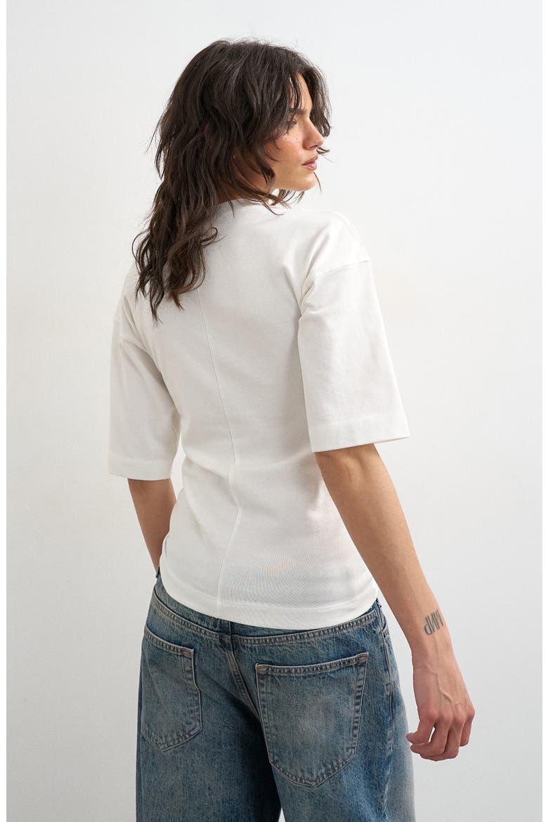 Drawstring Hem T-Shirt, Alternate, color, IVORY