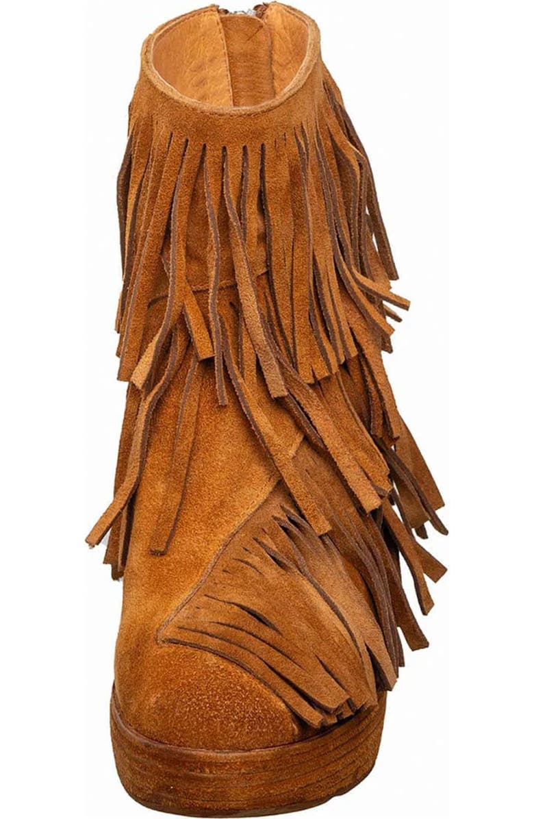 ANTELOPE Ember Fringed Suede Boot, Alternate, color, Cognac