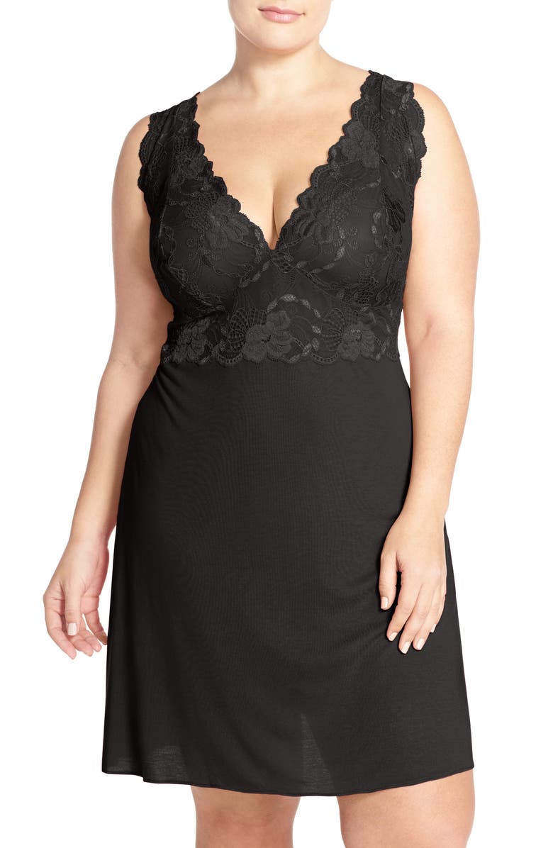 Natori Zen Floral Chemise, Alternate, color, 