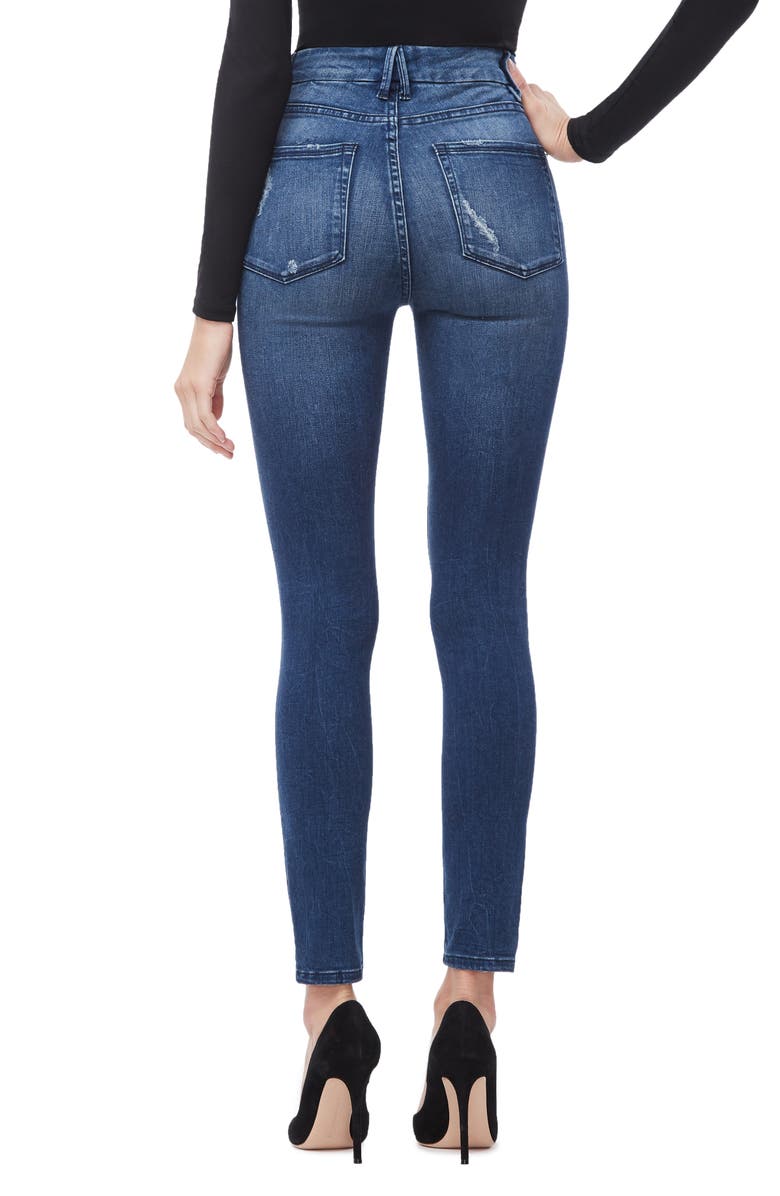 Good American Good Waist High Waist Skinny Jeans, Alternate, color, 