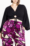 City Chic Selene Keyhole Crop Top