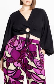 City Chic Selene Keyhole Crop Top