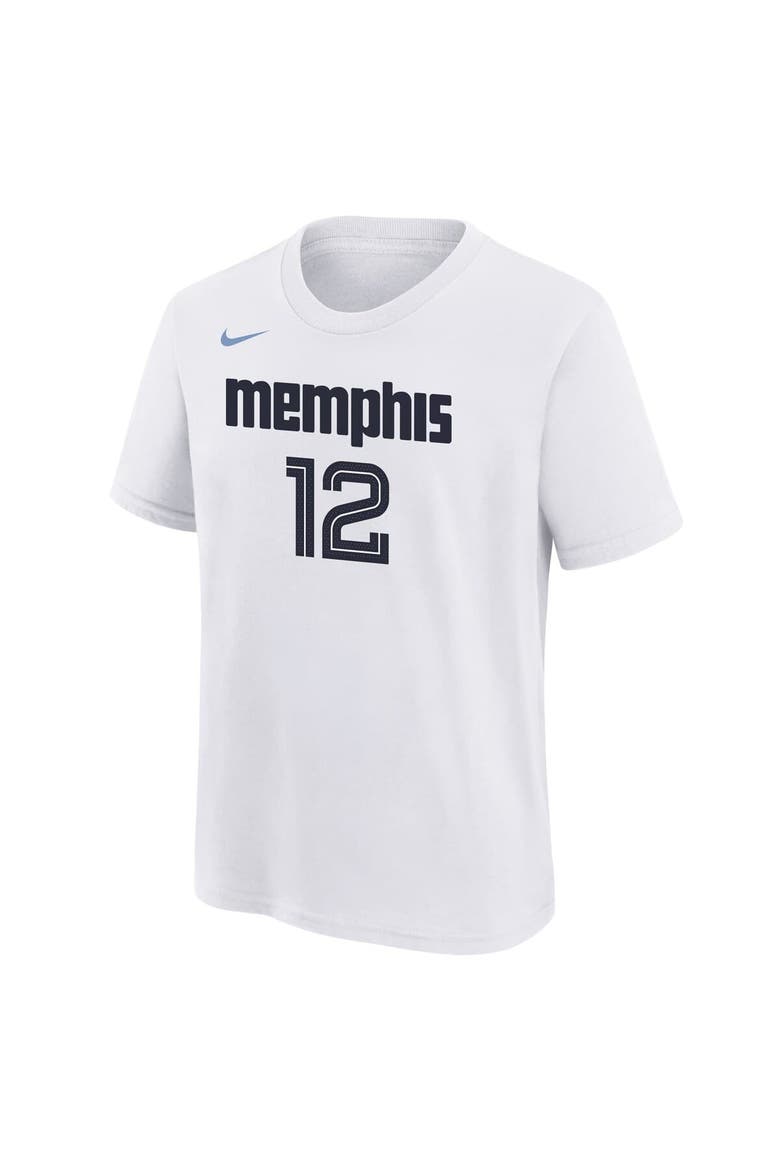 Youth Nike Ja Morant White Memphis Grizzlies 2025/26 City Edition Name & Number T-Shirt, Alternate, color, White
