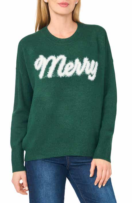 Merry Intarsia Crewneck Sweater