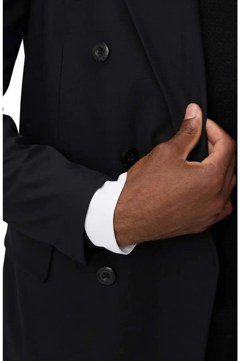 The Don Double Breasted Blazer, Alternate, color, Black