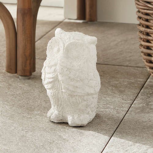 Napa Home & Garden Weathered Garden Owl In White