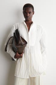 COS Bib-front Crinkled-cotton Shirt