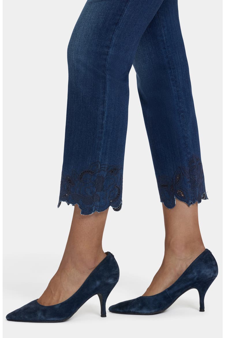 Marilyn Embroidered Ankle Straight Leg Jeans, Alternate, color, WONDERLAND
