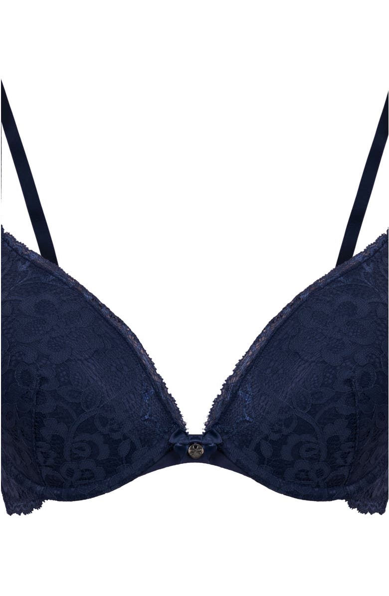 Hunkemöller Marine Padded Push-Up Underwired Bra, Alternate, color, Blue