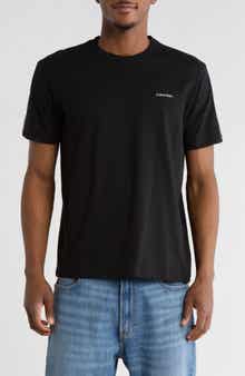 Calvin Klein Logo Piped Sleeve Cotton Graphic T-Shirt