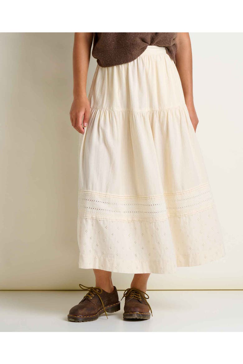 Airscape Midi Skirt, Alternate, color, Salt Dobby