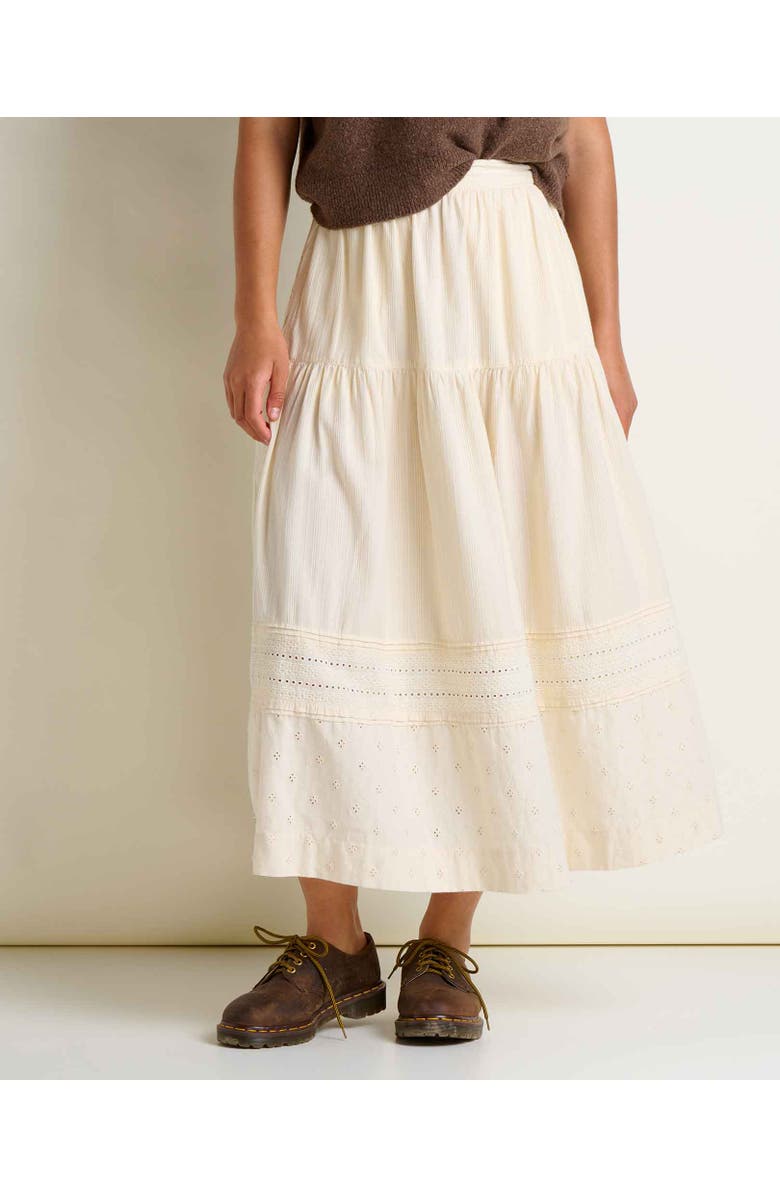 Toad & Co Airscape Midi Skirt, Alternate, color, Salt Dobby