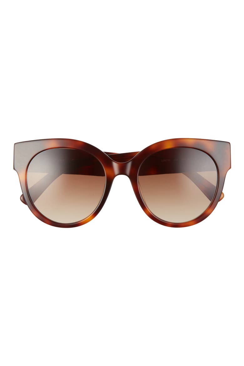 53mm Gradient Round Sunglasses, Main, color, HAVANA/ BROWN GRADIENT