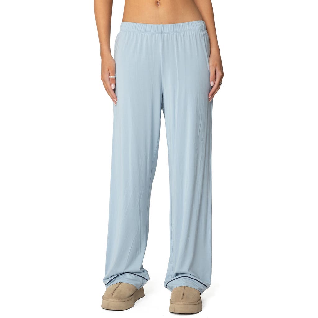 Shop Edikted Jeanette Pajama Pants In Light-blue