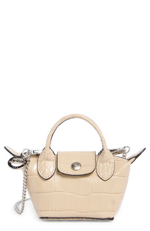Nano Croc Embossed Leather Crossbody Bag