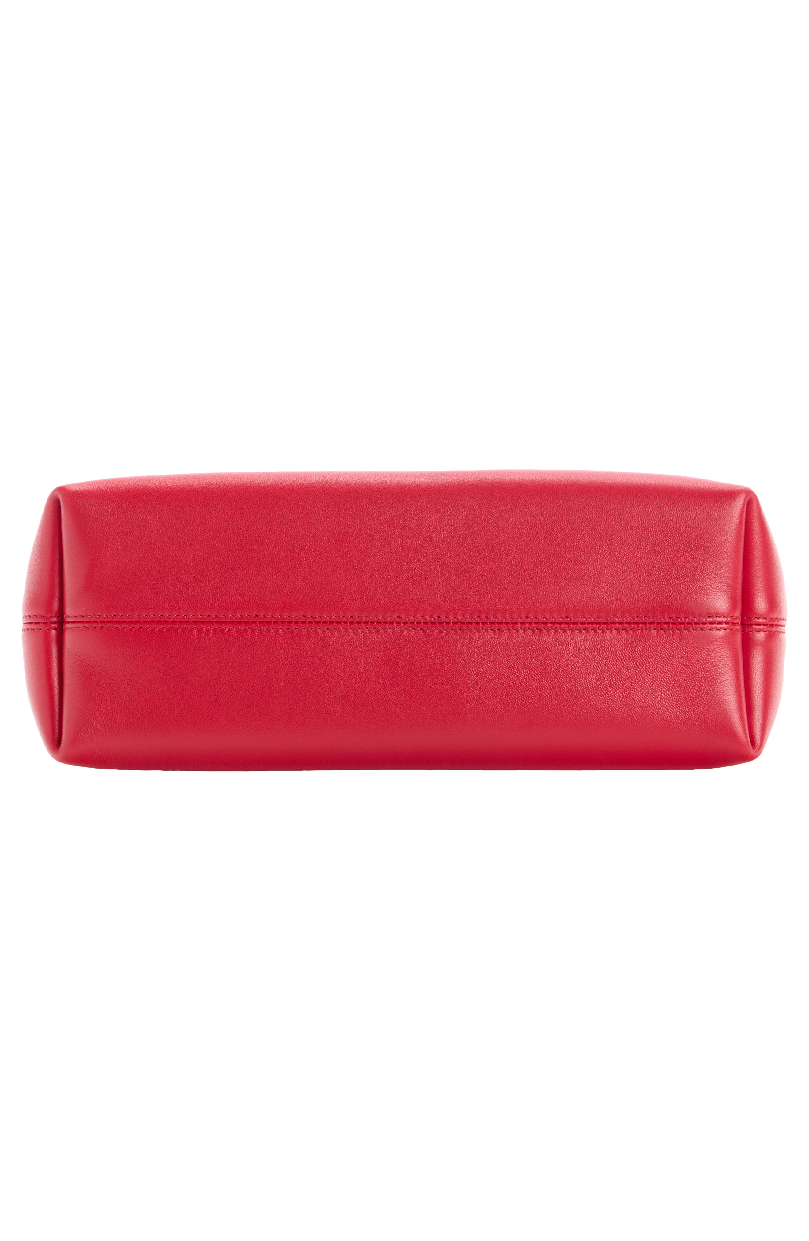 Givenchy Pinch Soft Leather Clutch, Alternate, color, Equestrian Red