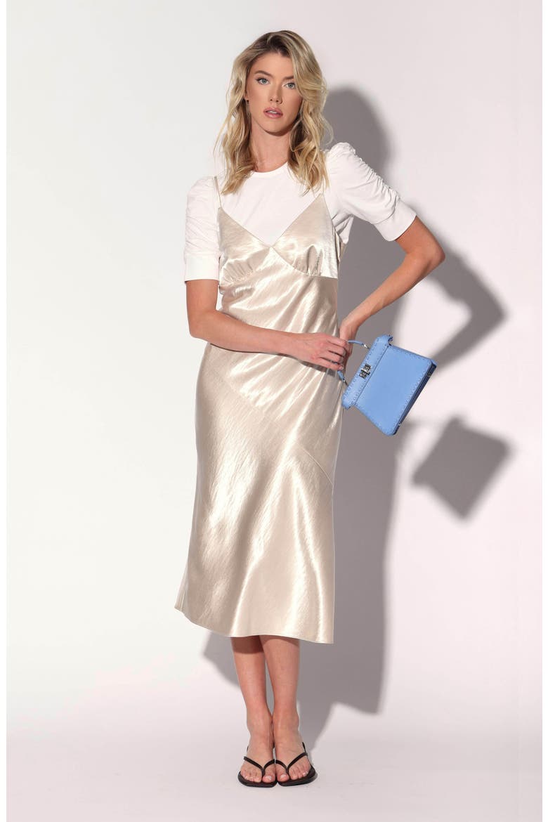 Bristol Bias Cut Satin Slipdress, Alternate, color, CHAMPAGNE