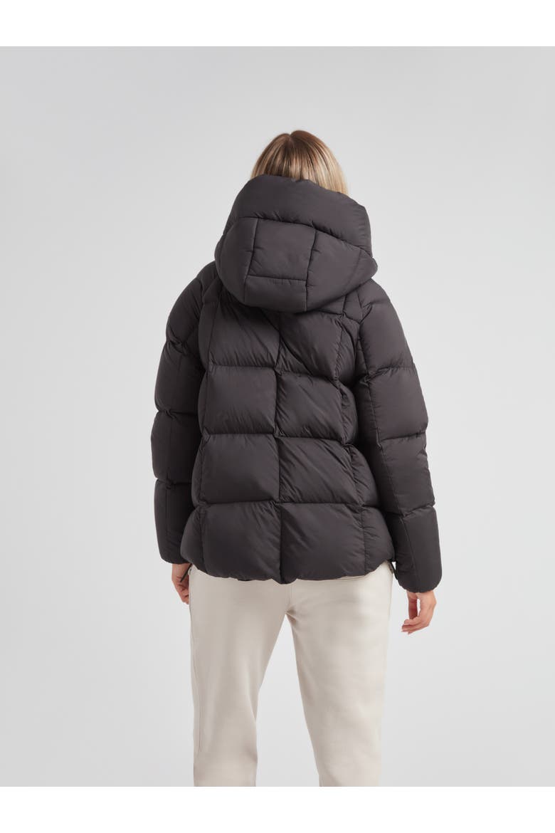 Cloud Prime Hooded Down Jacket, Alternate, color, BLACK/STONE