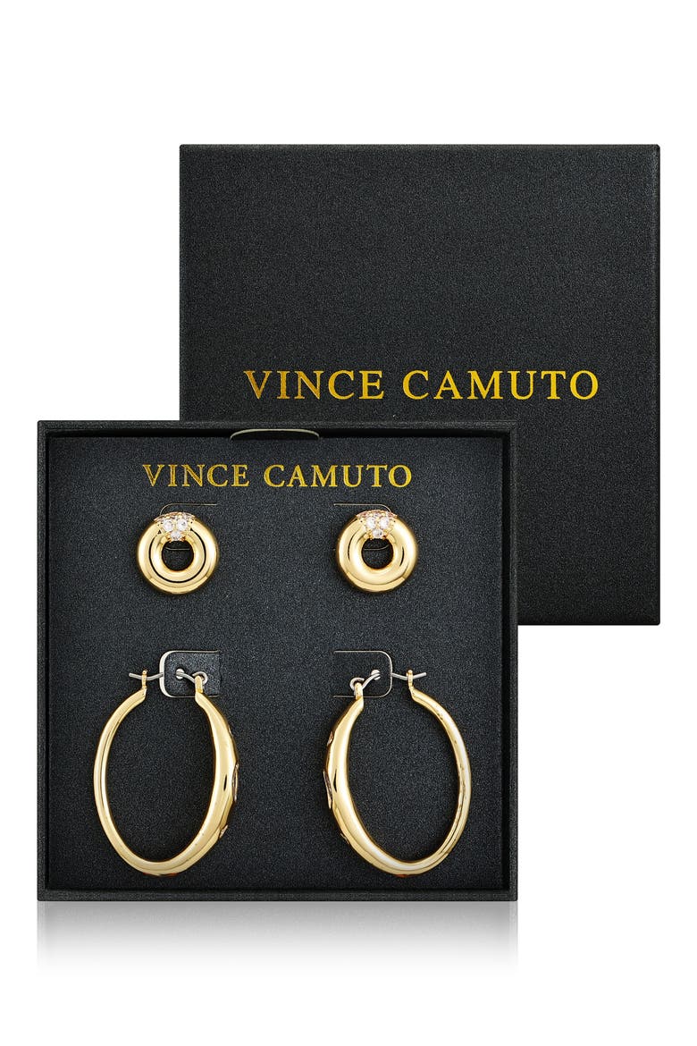 Set of 2 Assorted Earrings, Alternate, color, GOLD