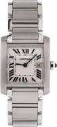Pre-Owned Cartier Tank Francaise Quartz Watch Stainless Steel 25