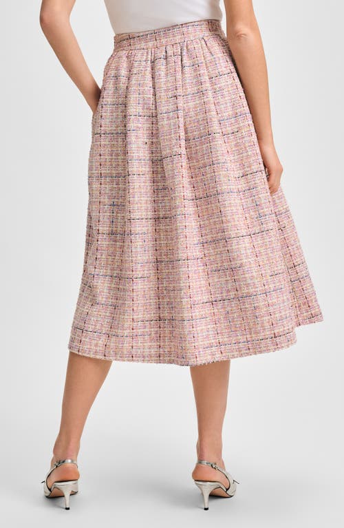 Isaac Mizrahi New York Tweed Midi Skirt In Multi