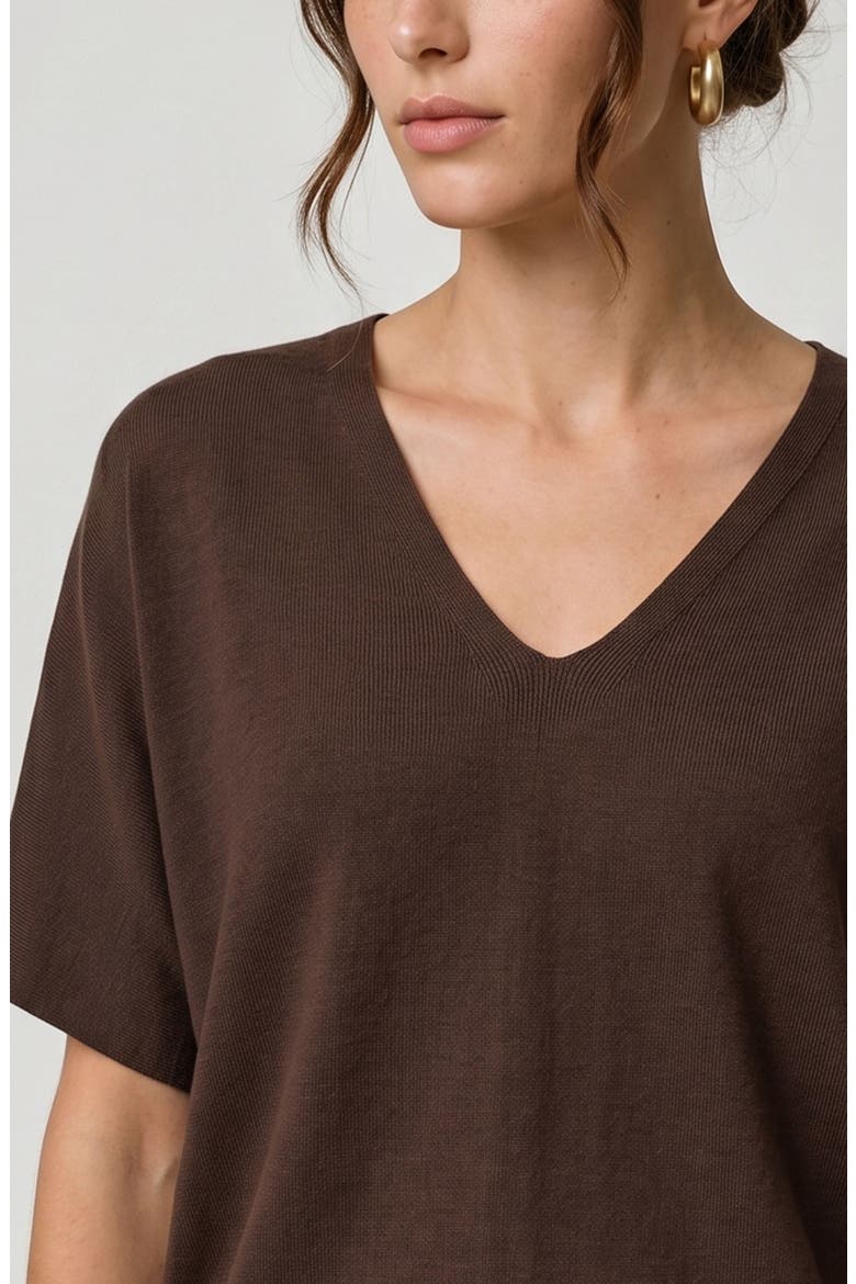 V-Neck Dolman Pullover, Alternate, color, JAVA