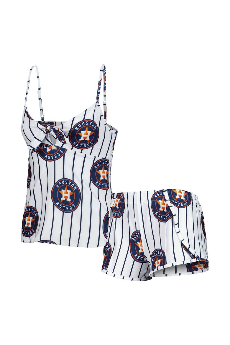 Women's Concepts Sport White Houston Astros Reel Allover Print Tank Top & Shorts Sleep Set, Main, color, White