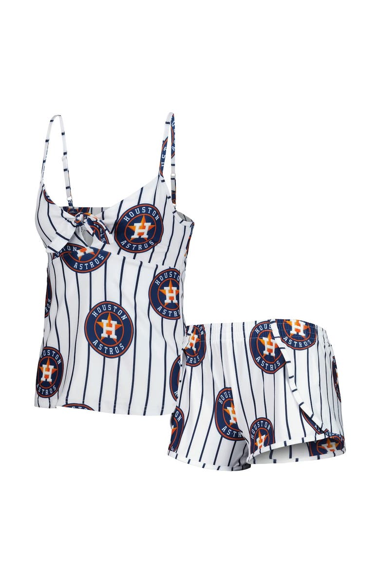 CONCEPTS SPORT Women's Concepts Sport White Houston Astros Reel Allover Print Tank Top & Shorts Sleep Set, Main, color, White