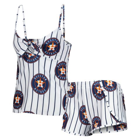 Women's Concepts Sport White Houston Astros Reel Allover Print Tank Top & Shorts Sleep Set