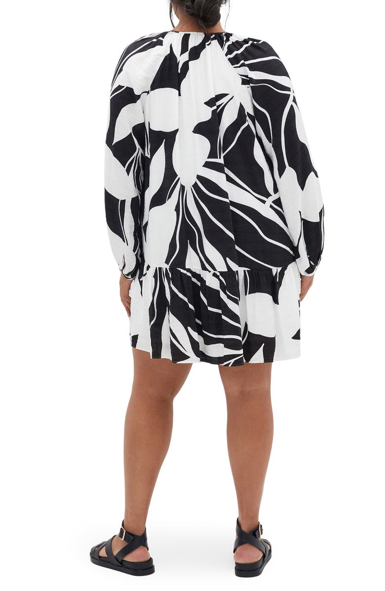 City Chic Palma Long Sleeve Minidress, Alternate, color, Palm Paradise