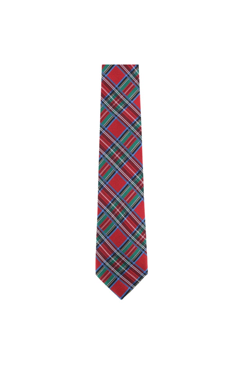 Trafalgar Nicholas Tartan Plaid Silk Necktie, Alternate, color, Red Tartan Plaid