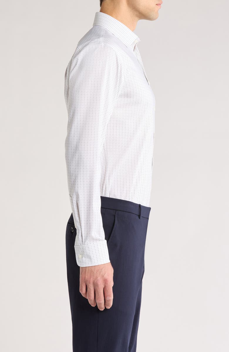 Nordstrom Trim Fit Performance Dress Shirt, Alternate, color, Blue Geo