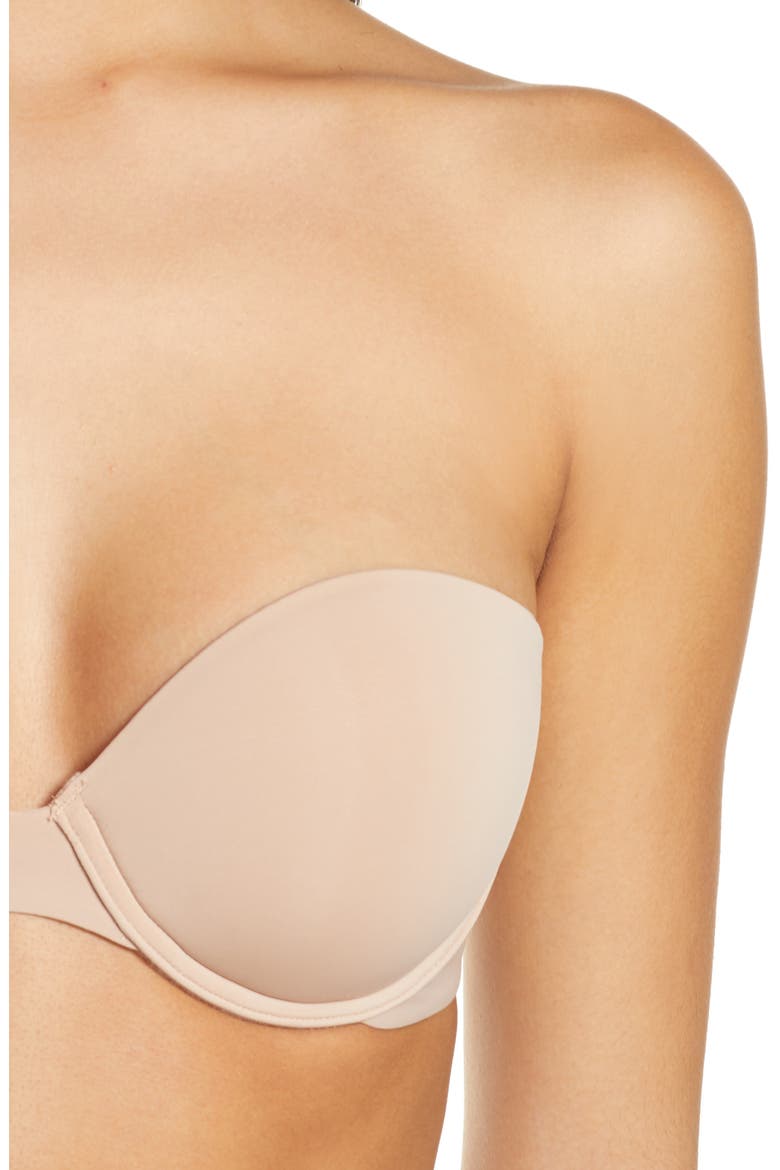 Minimal Contour Underwire Strapless Bra, Alternate, color, CAFE