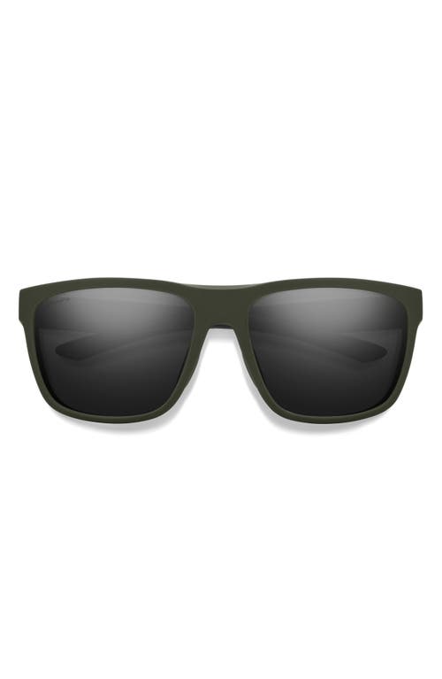 Smith Barra 59mm ChromaPop™ Polarized Sunglasses in Matte Moss /Black 